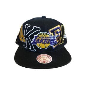Mitchell & Ness Los Angeles Lakers Adjustable Snapback Hat Cap One Size